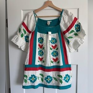 Seen Worn Kept | Embroidered Tunic Blouse | NWT